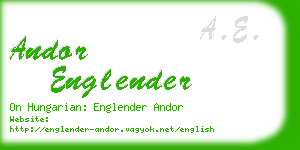 andor englender business card